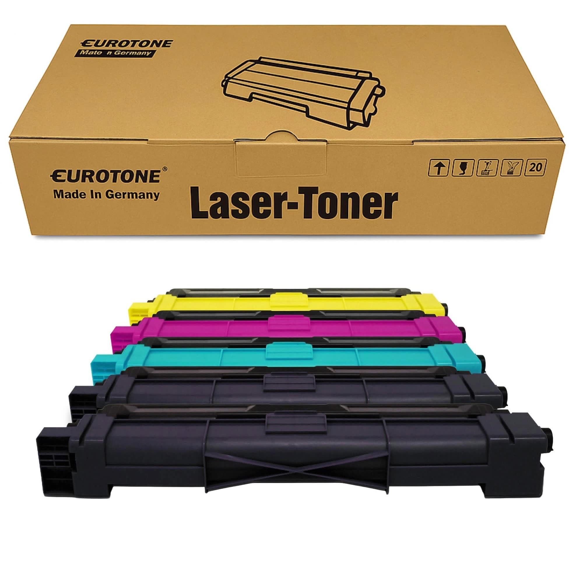Eurotone Toner 5X kompatybilny z Brother DCP9015 DCP9020 zastępuje TN-241/245 Black Cyan Magenta Yellow o 25% większej wydajności