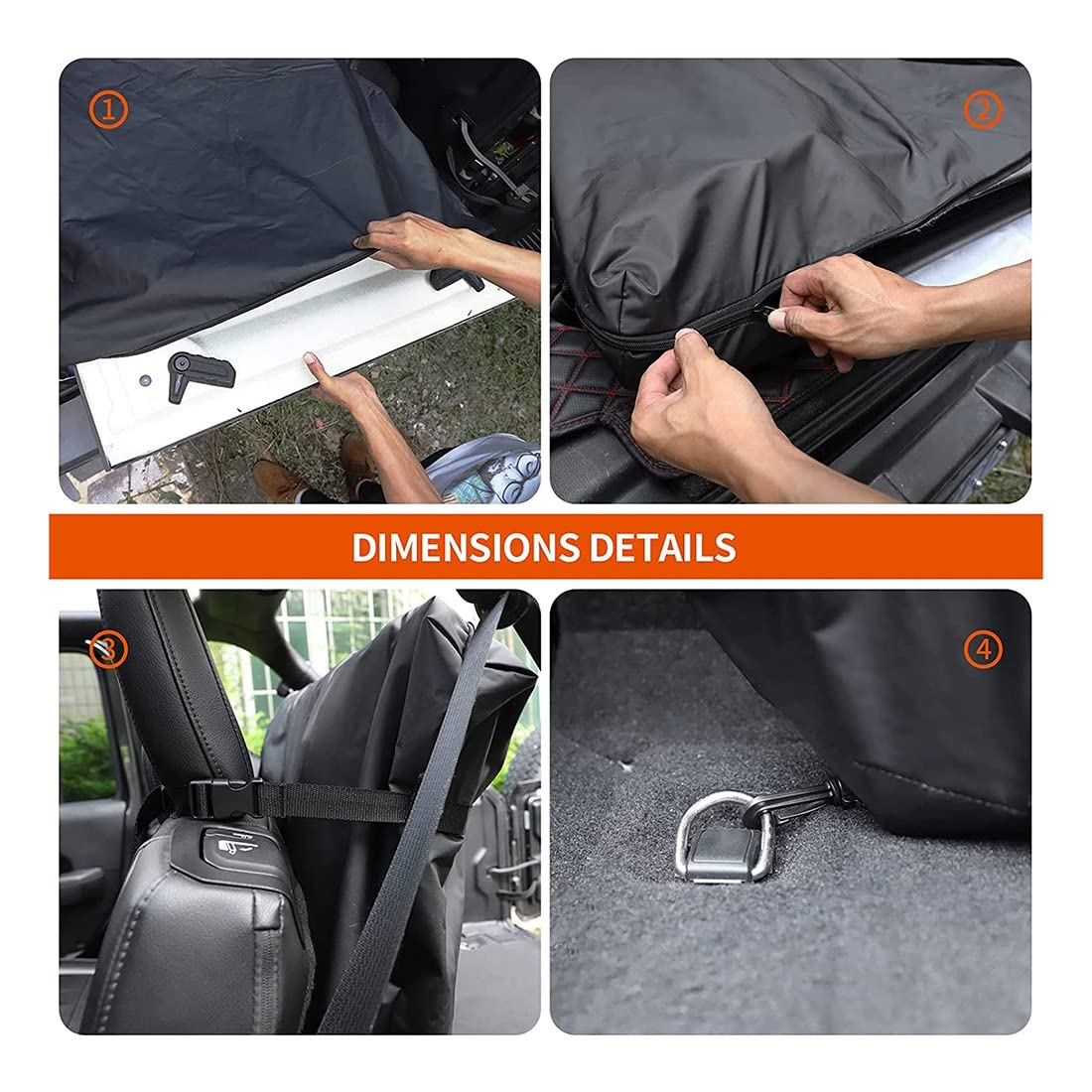 Freedom Top Panels Torba do przechowywania do JK JKU JL JLU 2-drzwiowy 4-drzwiowy Hard Top Models JT 2007-2021 (czarna)