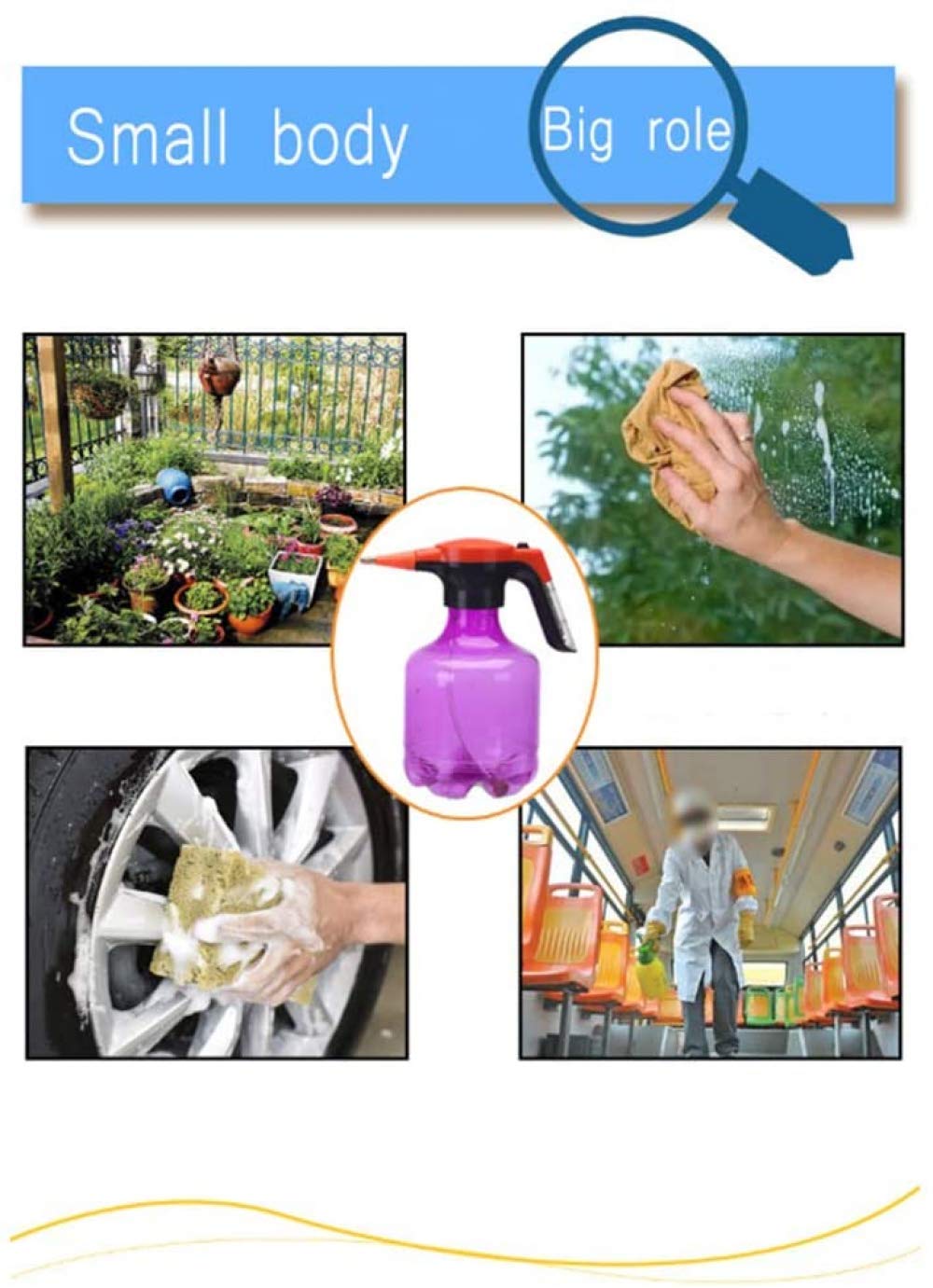 Pulvérisateur électrique Multifonctionnel, arrosoir Haute Pression USB Rechargeable pour Petits ménages, arrosoir de Jardin avec Tige de buse prolongée, Grande capacité 3L,
