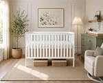 Dream On Me Synergy 5-in-1 Lit bébé convertible en blanc, certifié Greenguard Gold, BSA Certifié, 3 Réglages de hauteur de matelas, Meubles de chambre de bébé classiques