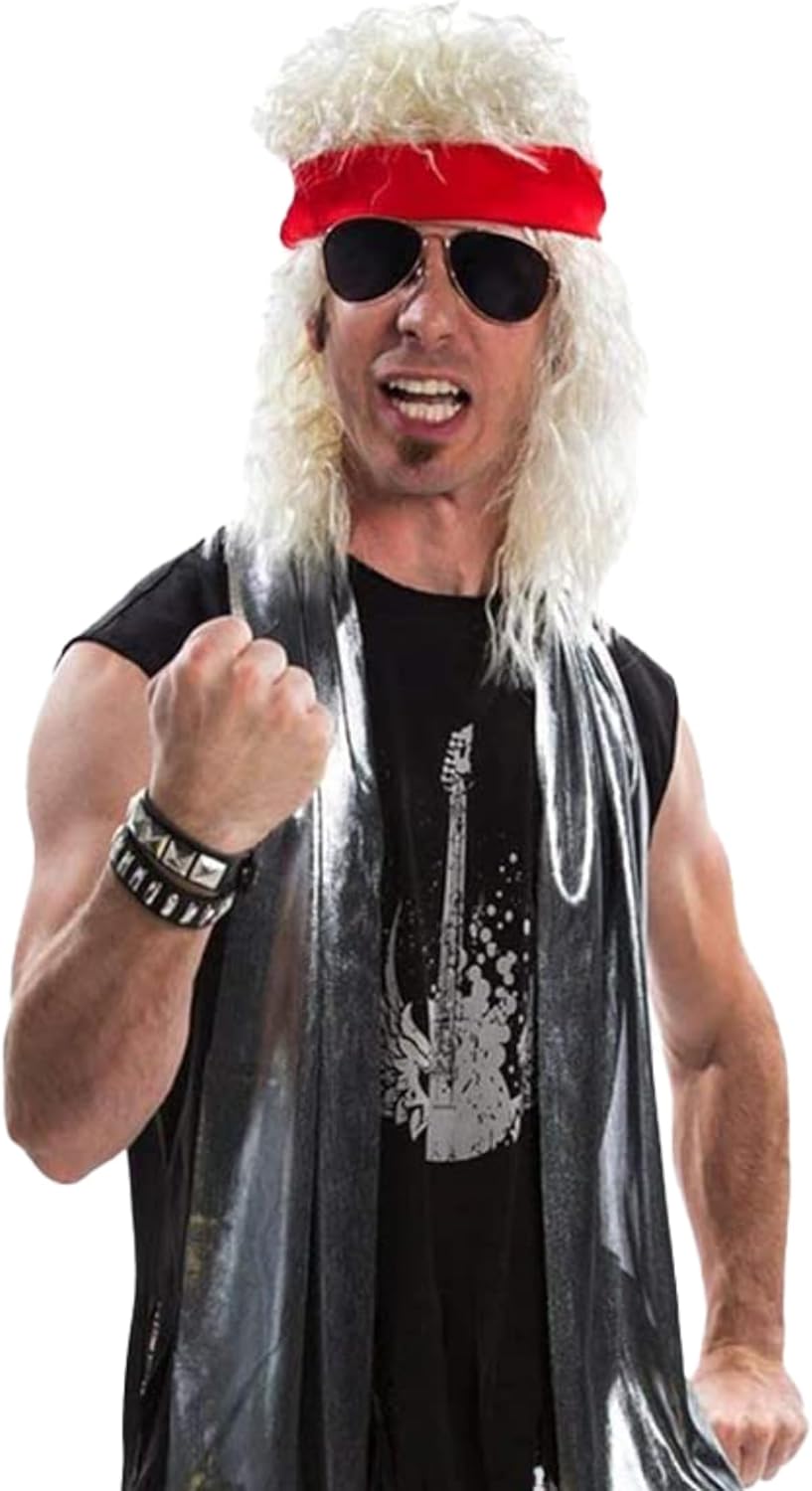 Morph 80s Rocker Costume Men, Rockstar Outfit, Rock and Roll Attire, Rock Star Costumes for Men - Image 2