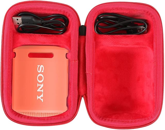 co2CREA Hard Protective Case for Sony SRS-XB13 xb12 Portable Waterproof Wireless Bluetooth speaker (Internal Red)