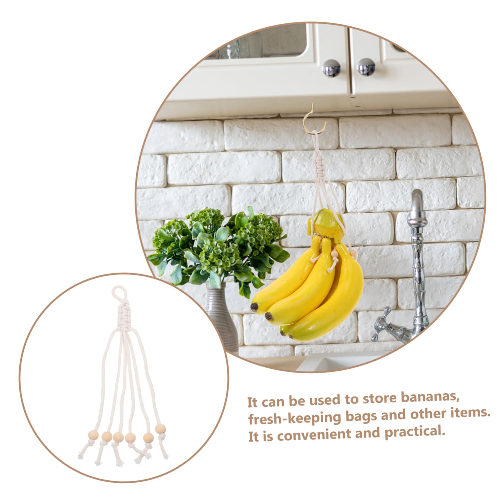2 Ganci Portabanane In Acciaio Inox Per Cucina, Regolabili Con Viti, Portata 9kg Per Frutta O Asciugamani - 2
