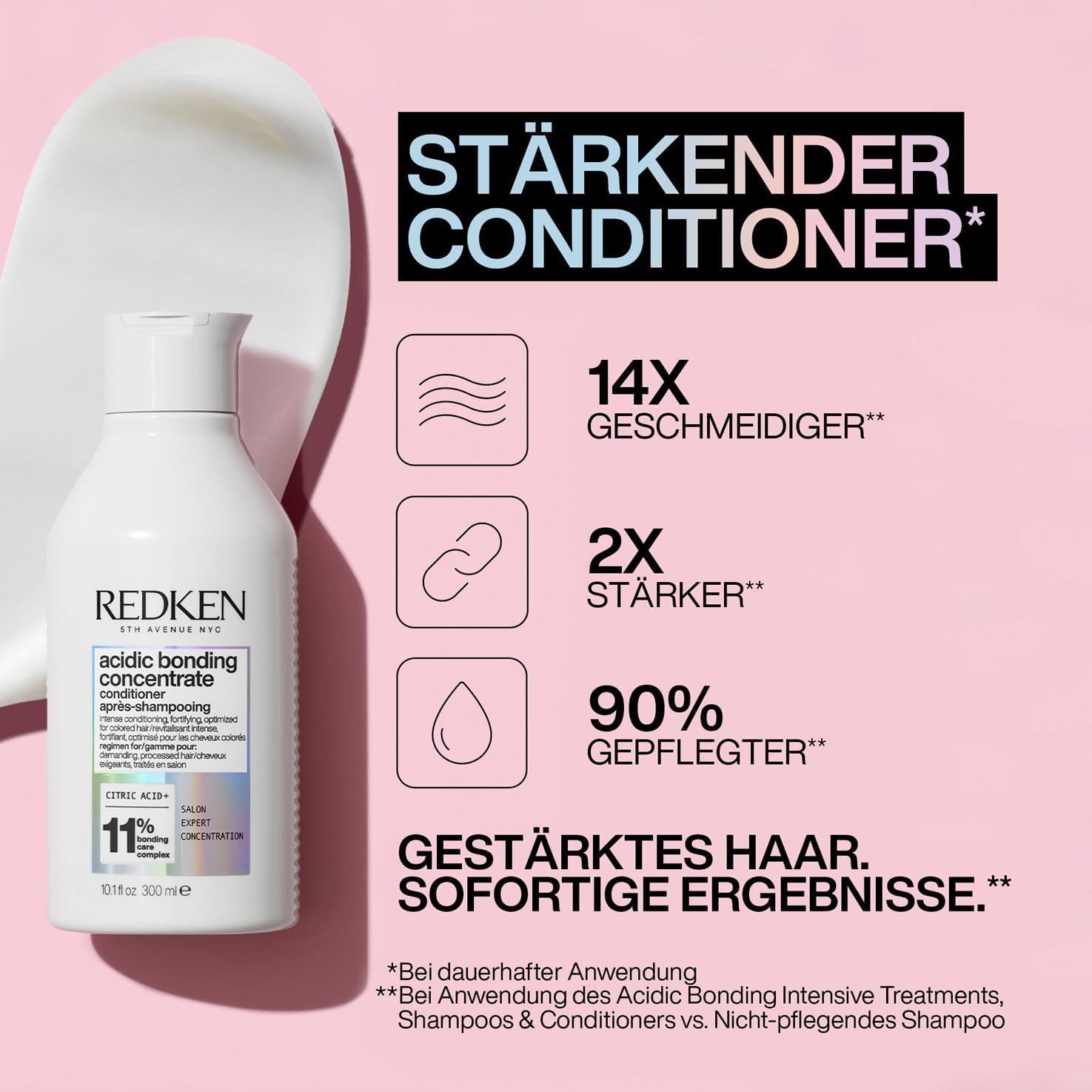 Redken Pflegeset mit Shampoo, Conditioner & Haarlotion, Konzentrierte All-In-One Formel gegen Farbverlust, Acidic Bonding Concentrate