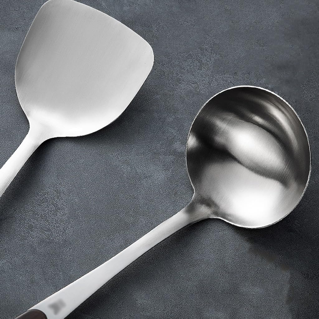 Cuchara de Sopa de Acero Inoxidable, Pala, Utensilios de Cocina antiescaldado Gruesos