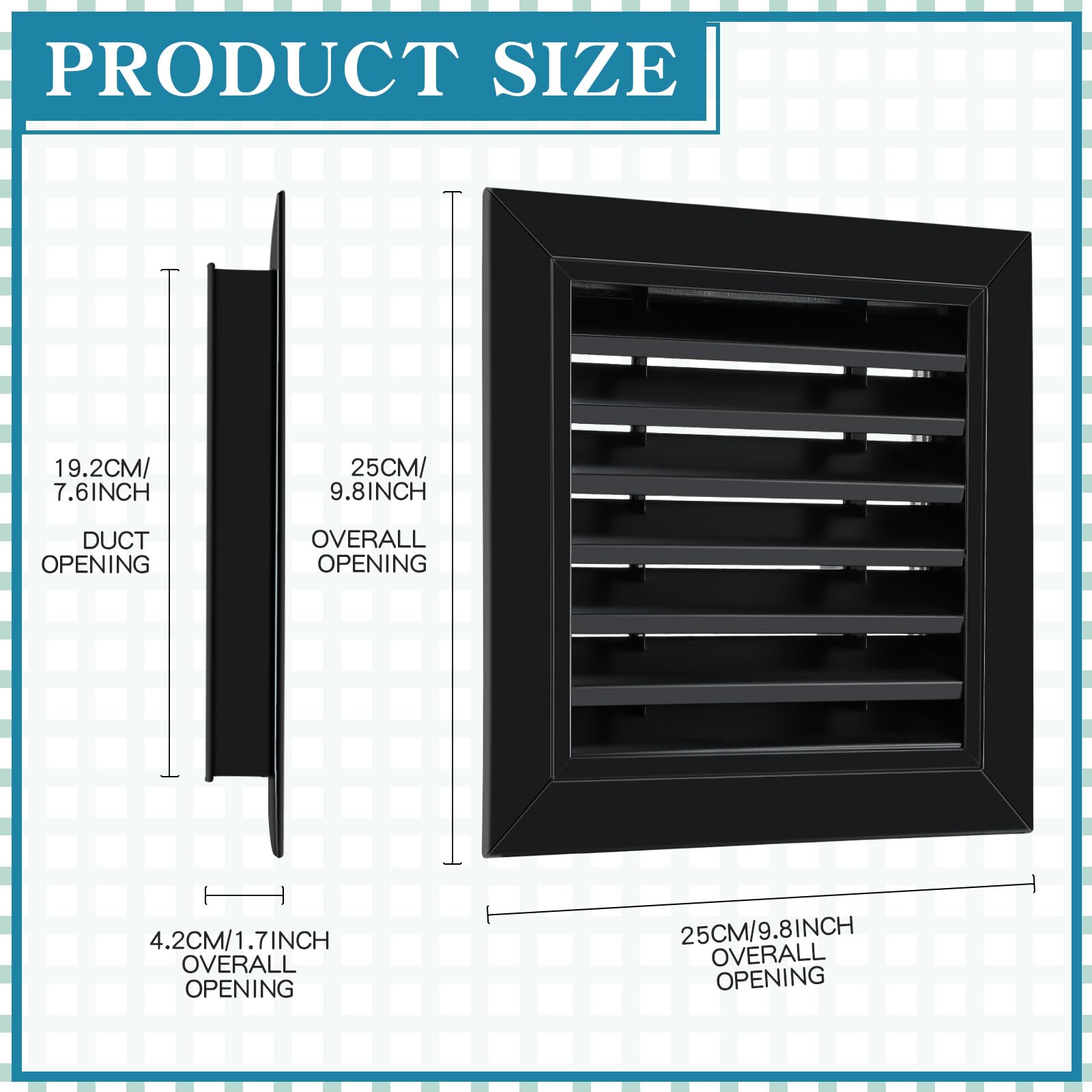 Gisafai 2 Pcs 12" X 18" Gable Vent Aluminum Alloy Wall Vents Shed Attic - View #9