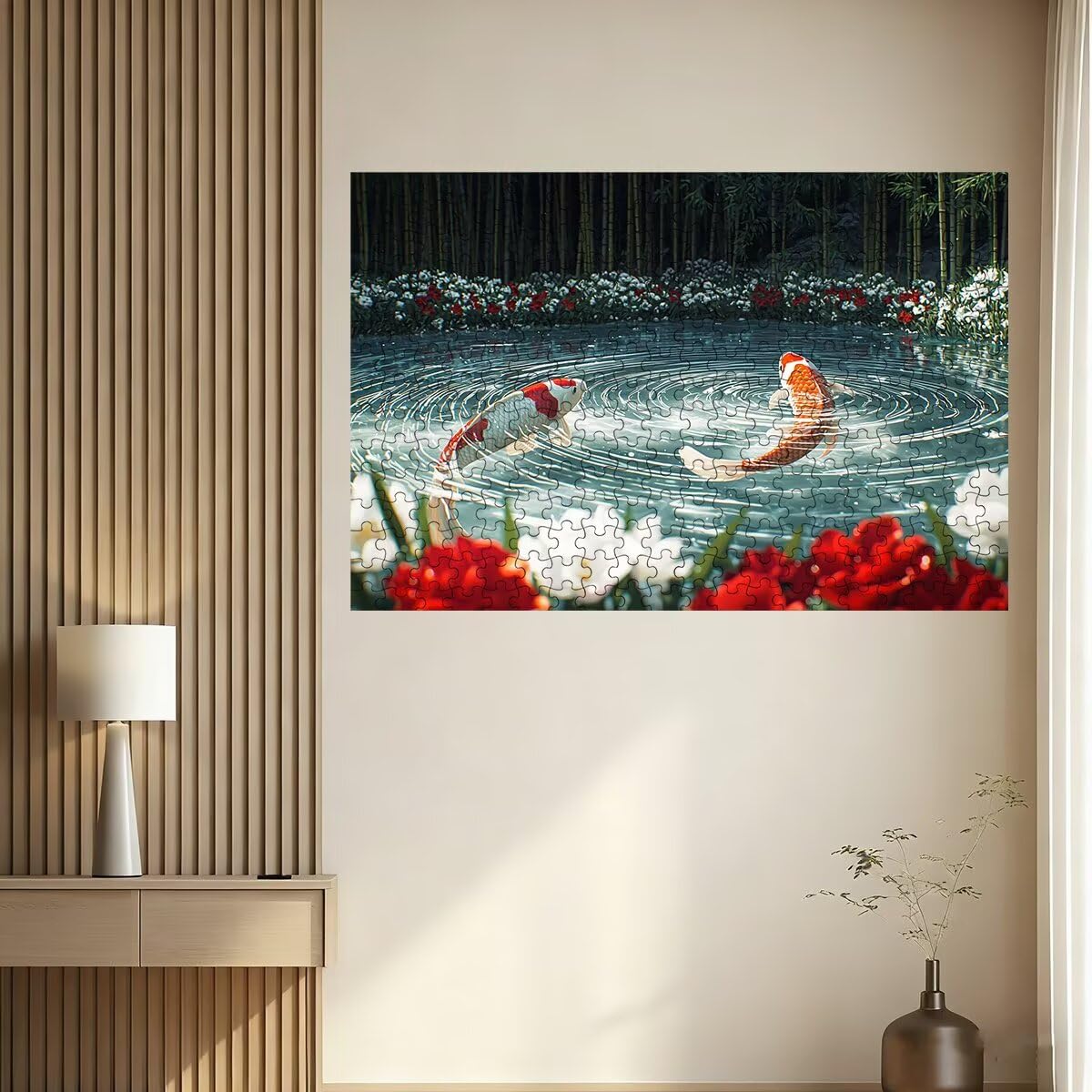 Puzzle 3000 sztuk kwiatów, łamigłówki wędkarskie dla dorosłych, drewniane puzzle kreatywna rozrywka, zabawa, klasyczne puzzle edukacyjne z wysokiej jakości opakowaniem Pomysł na prezent dla kobiet