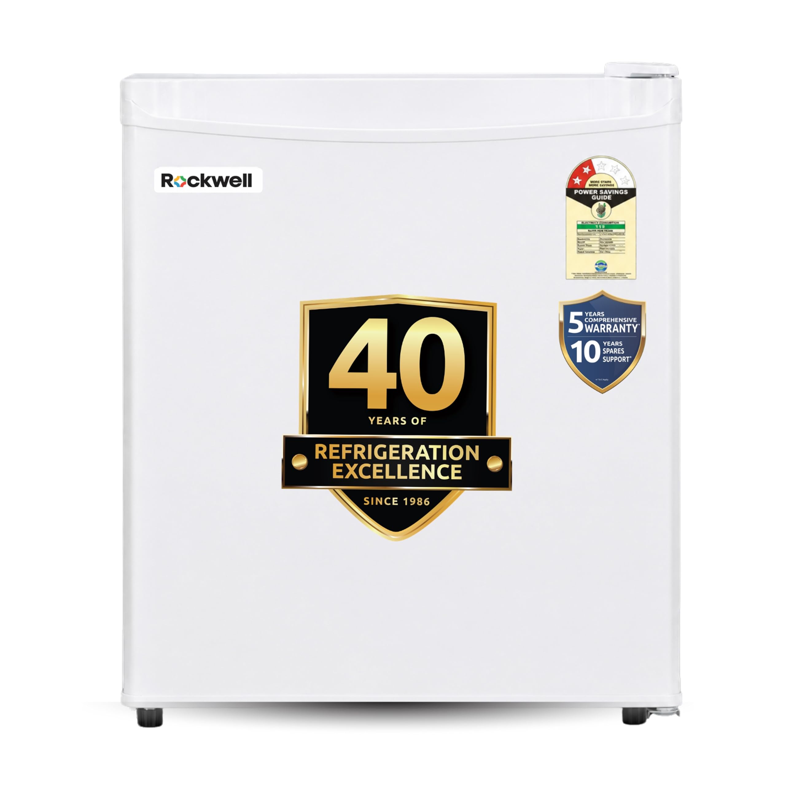 Rockwell 47L Mini Fridge with Freezer, 2 Star (MB55-WH) | 5 Year Warranty, Direct Cool Technology, Adjustable Shelves, Ideal for Bedrooms, Hostels, Small Spaces & Offices-image-22