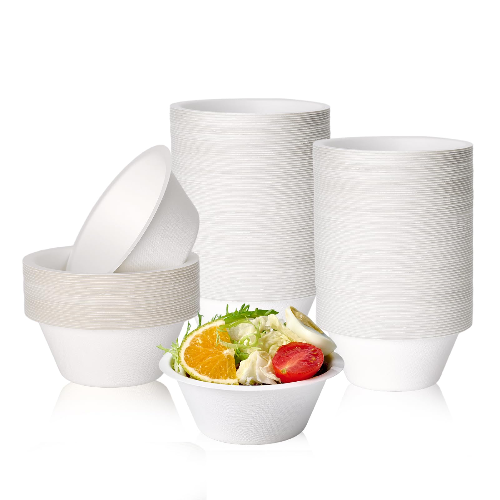 Compostable Paper Bowls - 150 Pack -8