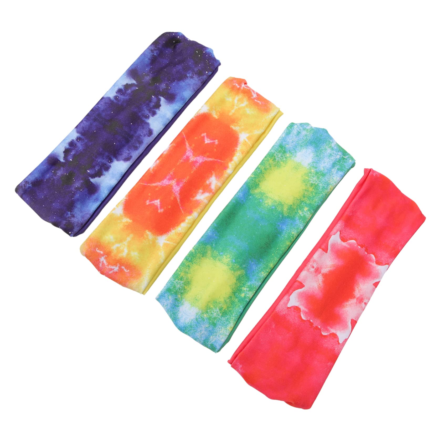 LIFKOME Fascia sportiva Tie Dye fasce sportive elastiche fasce per la corsa Yoga elastici scrunchies e per il sudore fascia per professionale poliestere