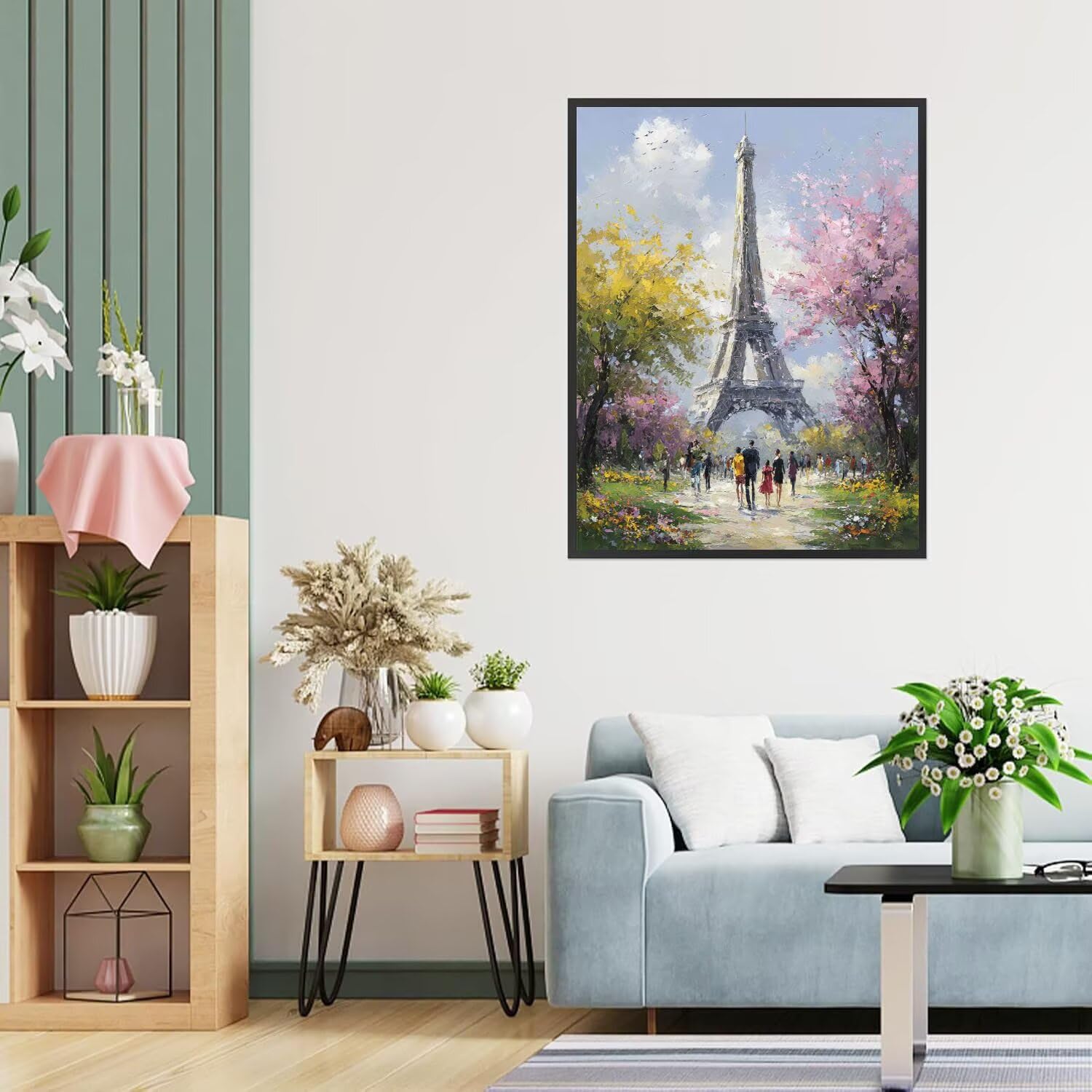 Dipingere con i Numeri Adulti torre, Albero Dipingere con i Numeri Bambini DIY Kit, Set Premium con Pennelli, Decorazione Casa & Creativo Regalo di Compleanno, Attività di Tempo libero 90x120cm z-419