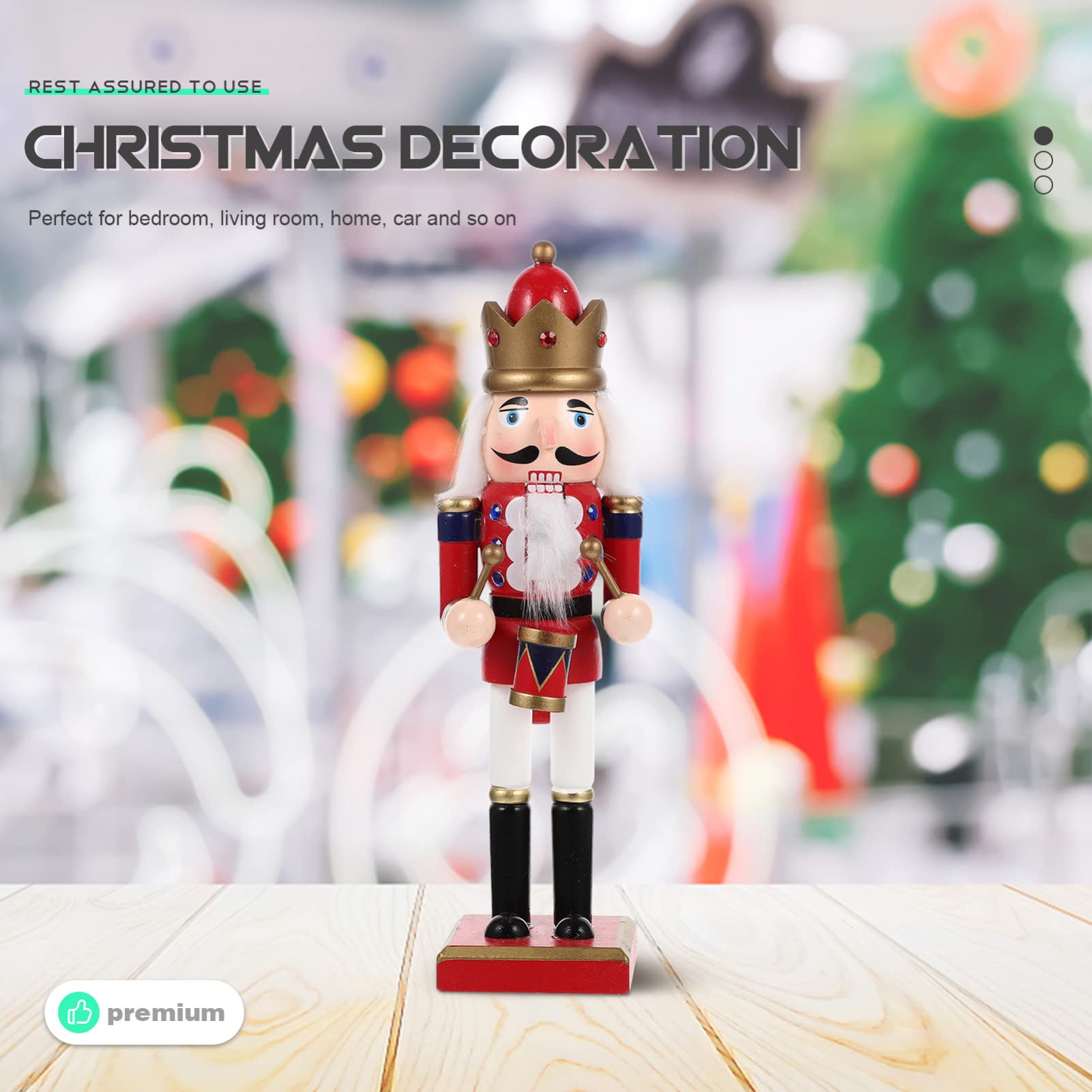 Notenkraker Sieraad Vakantie Houten Notenkraker Houten Ornament Soldaat Figuren Decoraciones Voor Salas De Casa Desktop Bureaublad Geschenk Mens