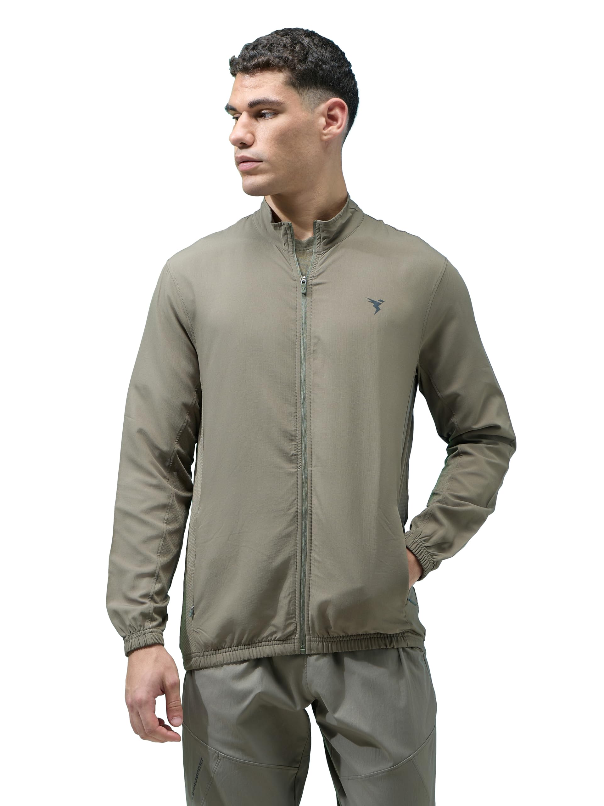 Men's Solid Polyester Techno Lite Jacket With SPF50+ And Microbial Properties-image-32