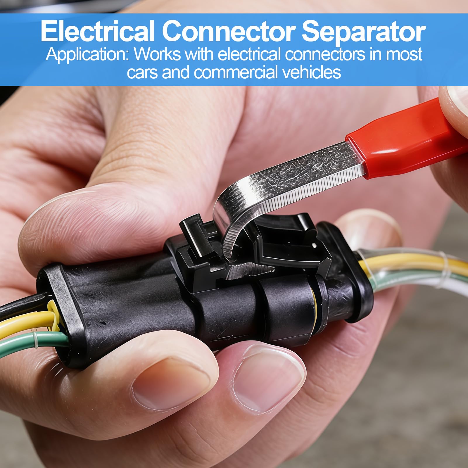 Herramienta para extraer conectores eléctricos automotrices, extractor de terminales universal de 170 mm para cableado automotriz, herramienta de separación para sistemas eléctricos de automóviles — view 5