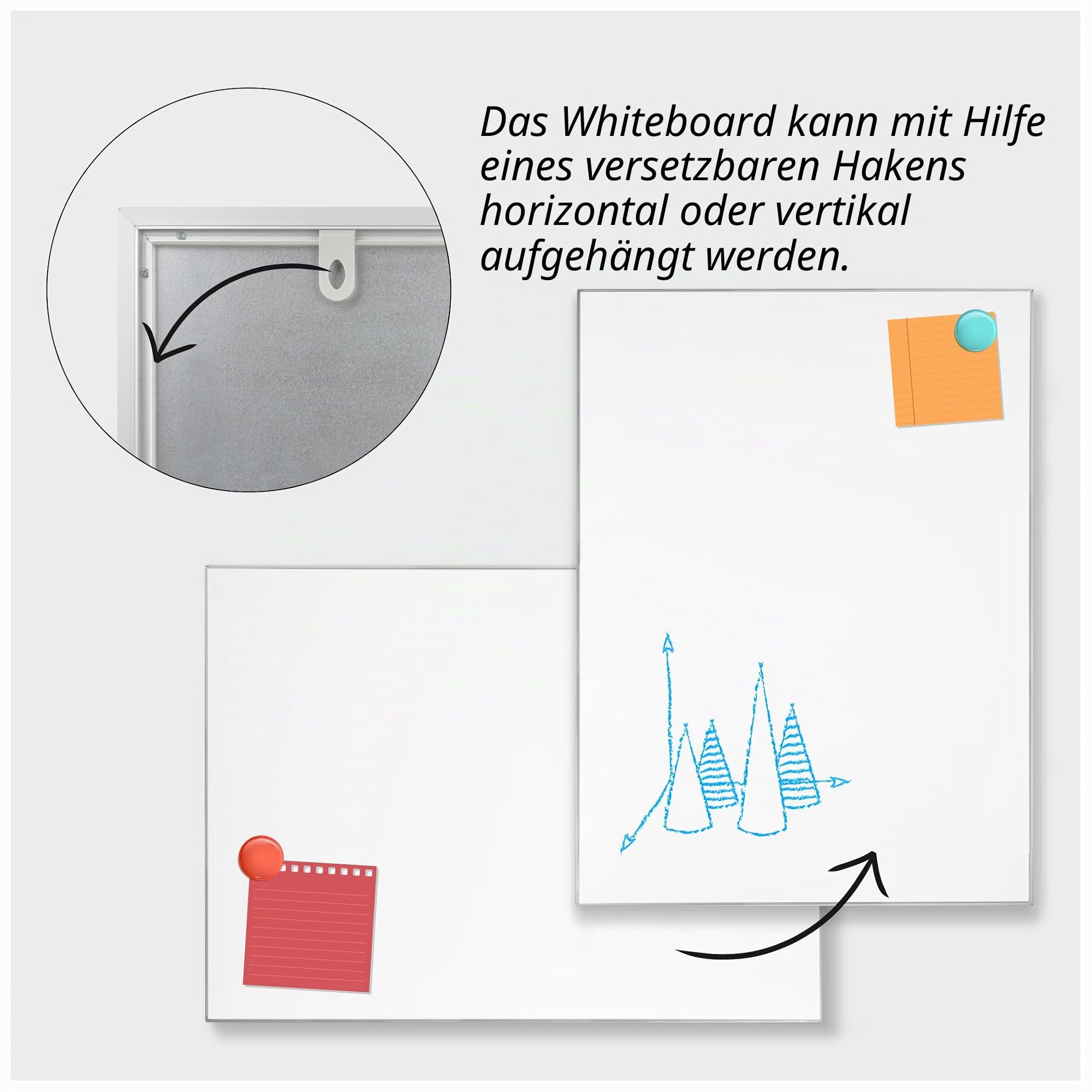 DESQ® 4303 - Ultra Thin Frame Whiteboard | 60 x 90
