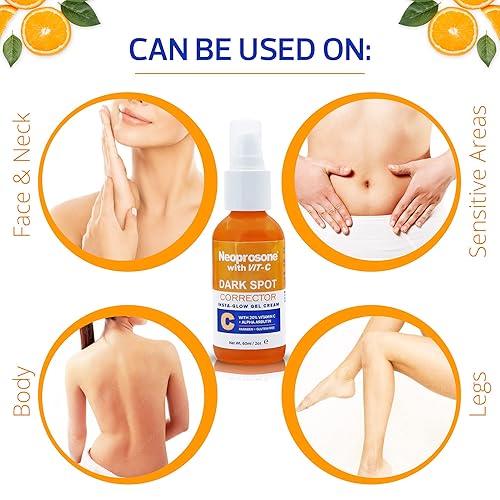 Miniatura 6 de NEOPROSONE Vit C - Crema en gel corrector de manchas oscuras, 2.0 fl oz  2 onzas líquidas, gel iluminador de la piel para eliminar manchas oscuras y
