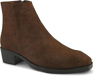 Big Fox Men's Premium Suede Cuban Boots | Stylish Ankle-Length Casual Boots | Lightweight & Comfortable