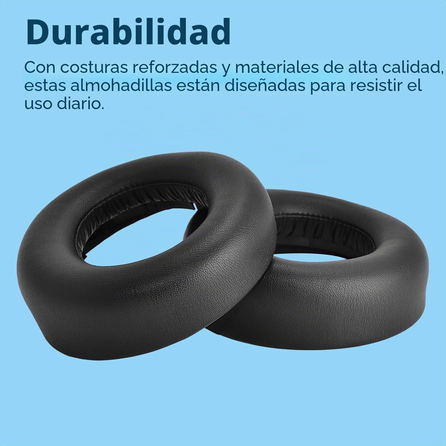 Almohadillas de Repuesto para Sony PlayStation 5 3D Pulse Wireless Headset PS5 Auriculares de MMOBIEL - Protein PU Almohadilla Auriculares - Cascos Cojines – Negro (Protein PU)