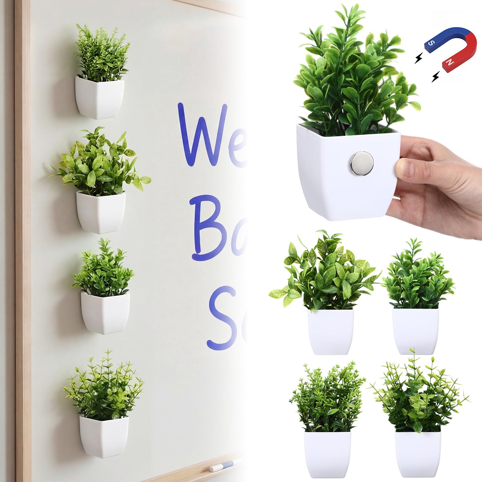 Photo 1 of Suncalla Mini Magnetic Fake Plants (4 Pcs)