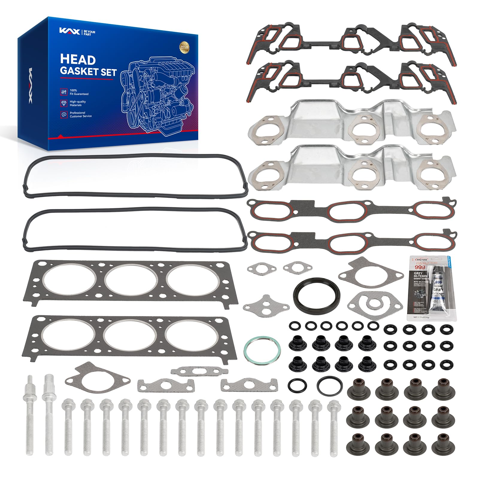 KAX Head Gasket Kit for Impala 2000-2005 3.4L, Grand Am 1999-2005 3.4L