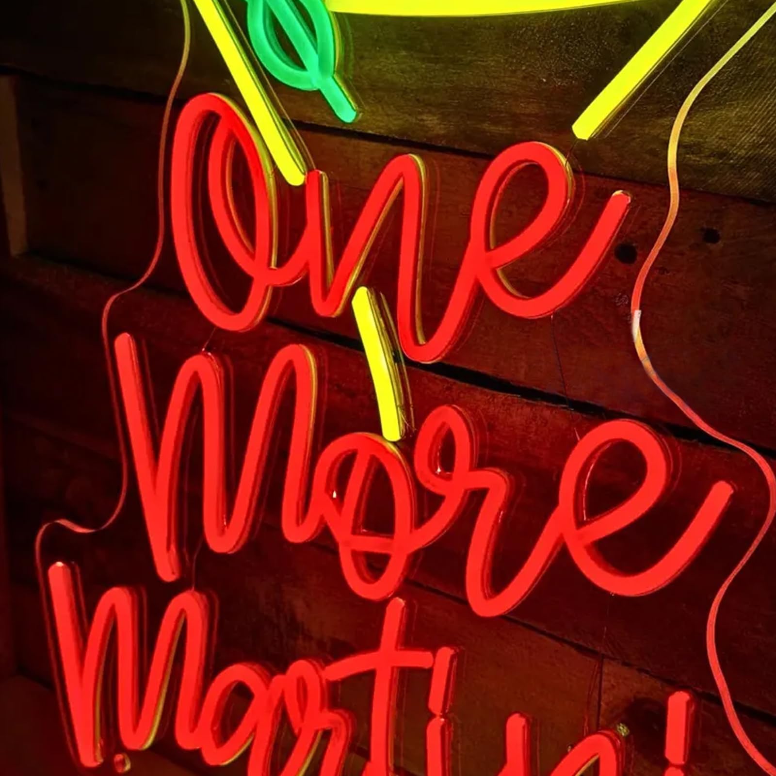 One More Martini Neon Sign 22 inches Led Martini Bar Neon