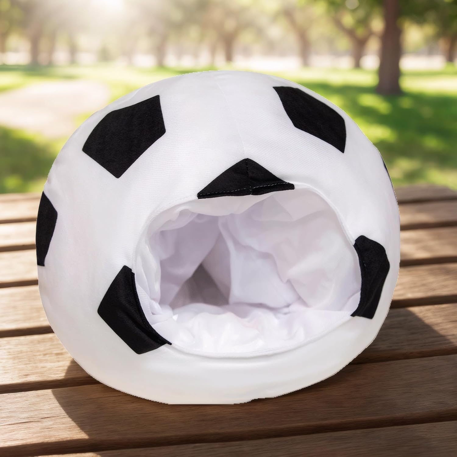 Soft Football Plush Warm Hat Halloween, Christmas,Carnival,Birthday Party Dressing Headwear, Adult role-playing performance hats
