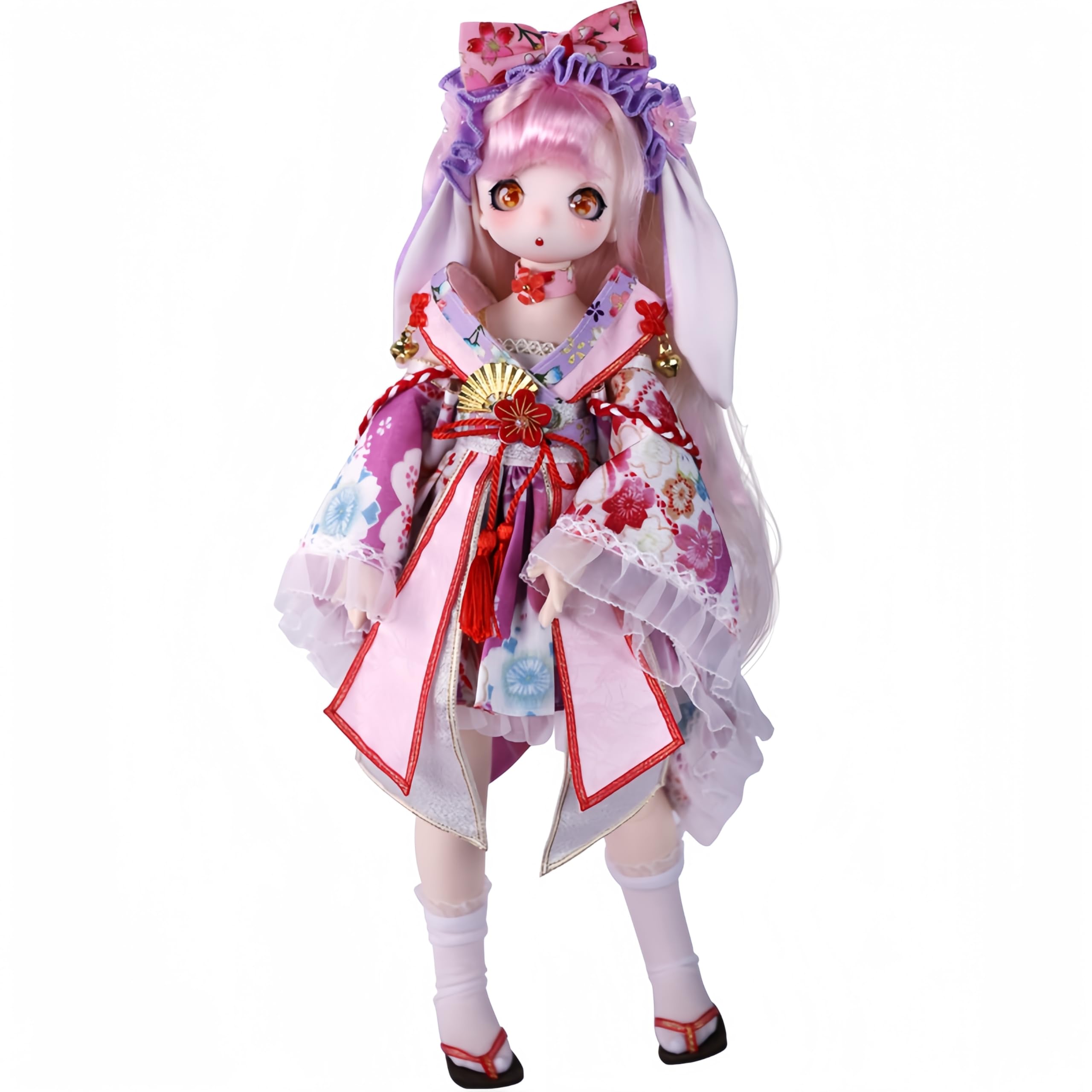 Amazon.com: 1/4 BJD Doll Kawaii Doll Move Joints Handmade Makeup