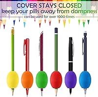 Vista 5 de Outus 12 empuñaduras para lápiz de huevo para adultos, agarre de escritura a mano para huevo, lápiz capacitivo, espuma acolchada suave