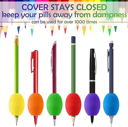 Miniatura 5 de Outus 12 empuñaduras para lápiz de huevo para adultos, agarre de escritura a mano para huevo, lápiz capacitivo, espuma acolchada suave para