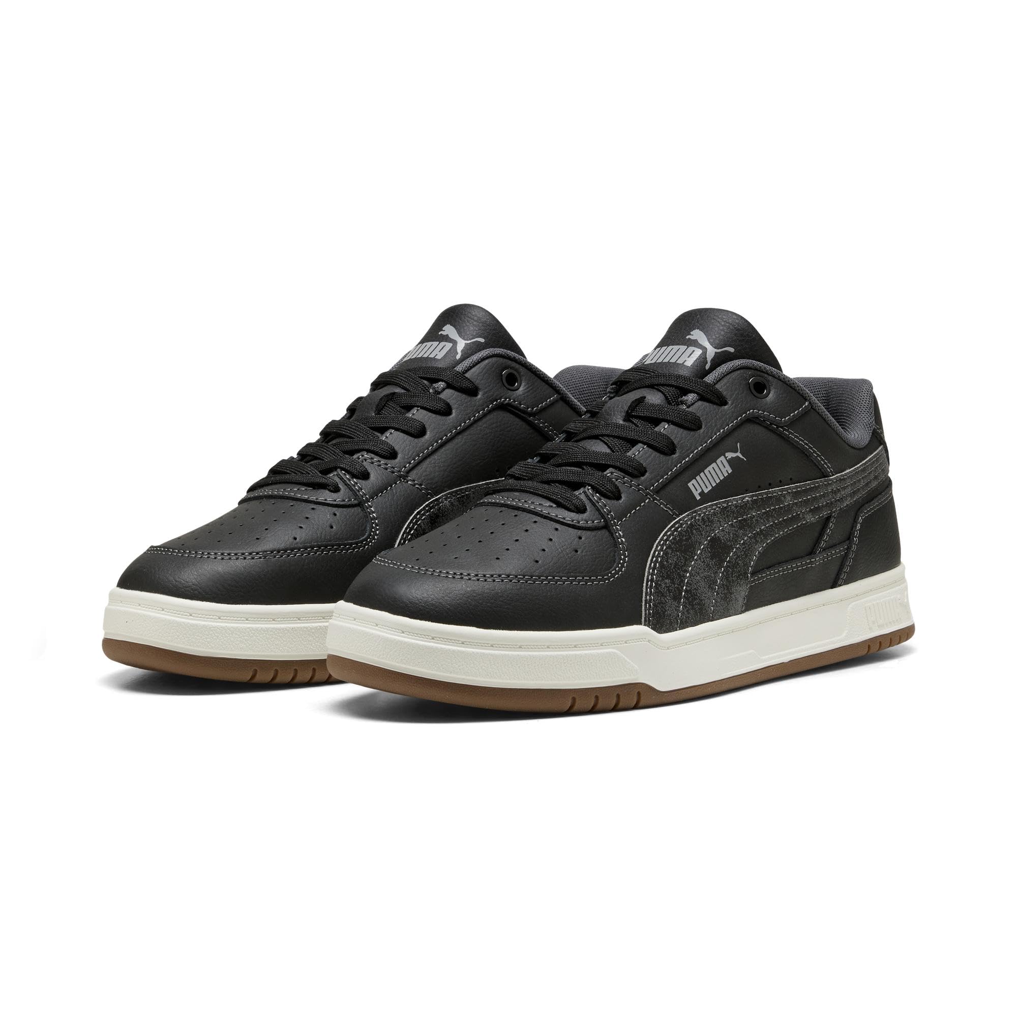 Puma CAVEN III - Tenis Unisex de Piel elaborados, Color Negro y Gris, Color Negro y Gris, Talla 5 de Reino Unido