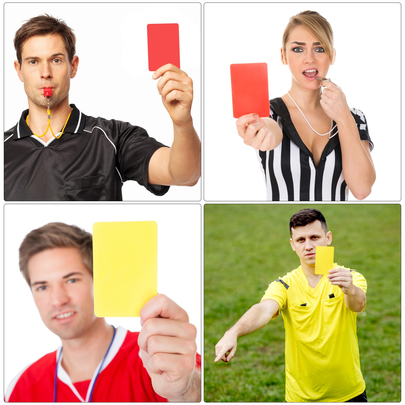 APOMOONS Tarjeta de árbitro de fútbol de 10 piezas, tarjeta amarilla y roja de fútbol árbitro, tarjeta roja y amarilla de fútbol, herramienta de árbitro para partidos de fútbol para la competencia