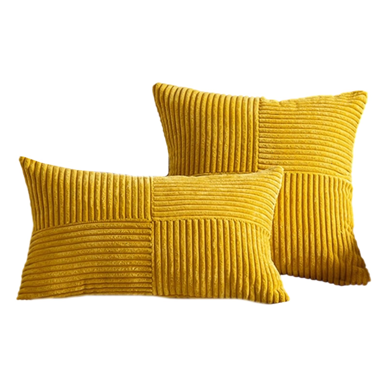 Woedpez 2Pcs Pillowcases Corduroy Square Pillow Covers 45x45cm 30x50cm Decorative Cushion Sleeve Case for Sofa and Bed Decorative Pillow Case