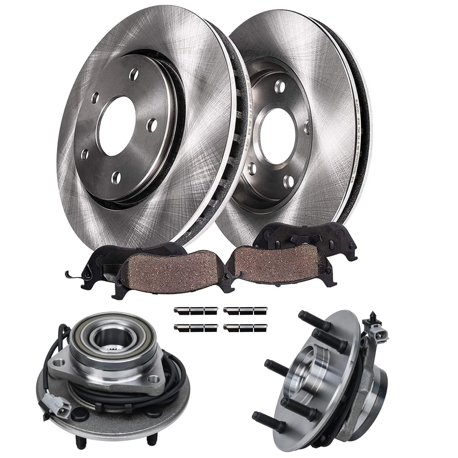 Detroit Axle - 4WD Front Brake Kit for 2000 2001 Dodge Ram [4-Wheel ABS]