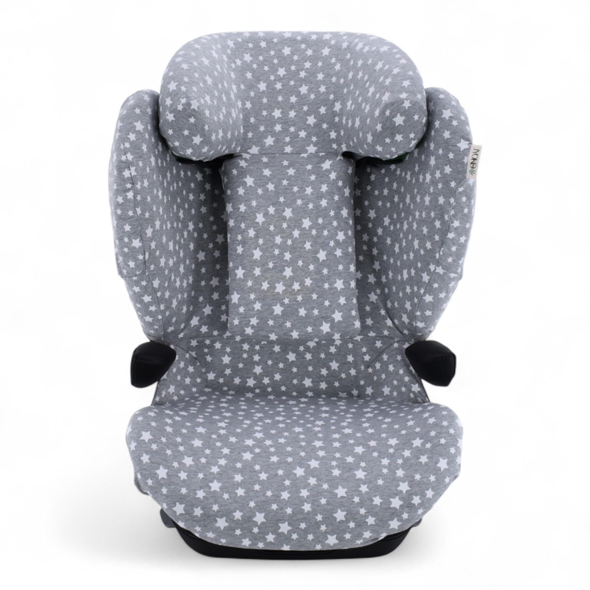 JYOKO Fodera in cotone biologico per seggiolino auto compatibile con Avionaut MAX Space - Traspirante, morbido e lavabile - Protezione e comfort per bambino (stampa White Star)