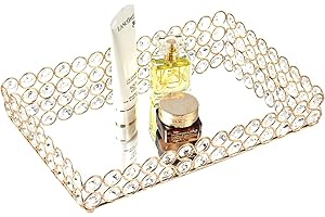 Feyarl Crystal Vanity Makeup Perfume Tray: An Exquisite Organizer for Your Precious Possessions