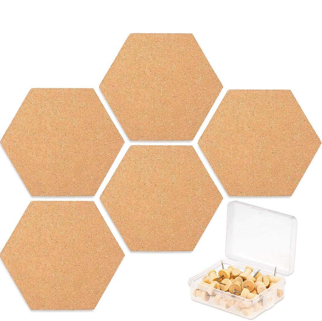Diagtree 4 Pack Cork Bulletin Board Small Cork Notice Board Cork Board Tiles Self Adhesive Cork Memo Board for Home,Office and School