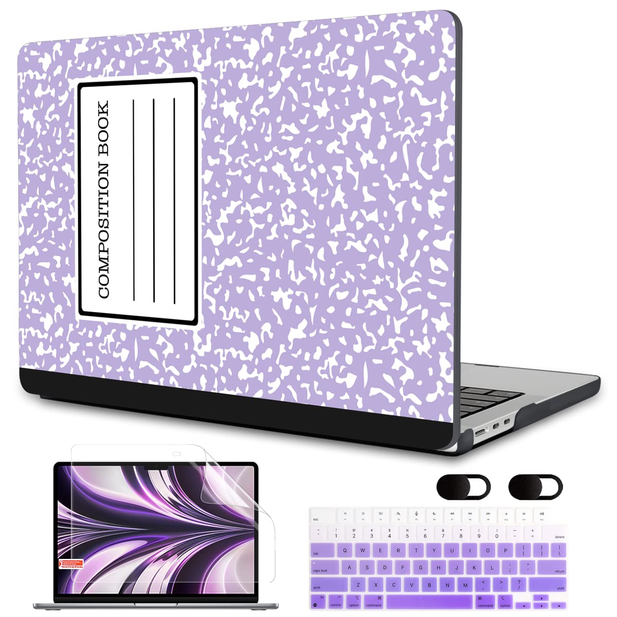 MEEgoodo Case for M4/M3/M2 MacBook Air 13.6 inch Case 2025 2024 2022, Fit Model A3240/A3113/A2681, Laptop Hard Shell with Keyboard Cover Compatible