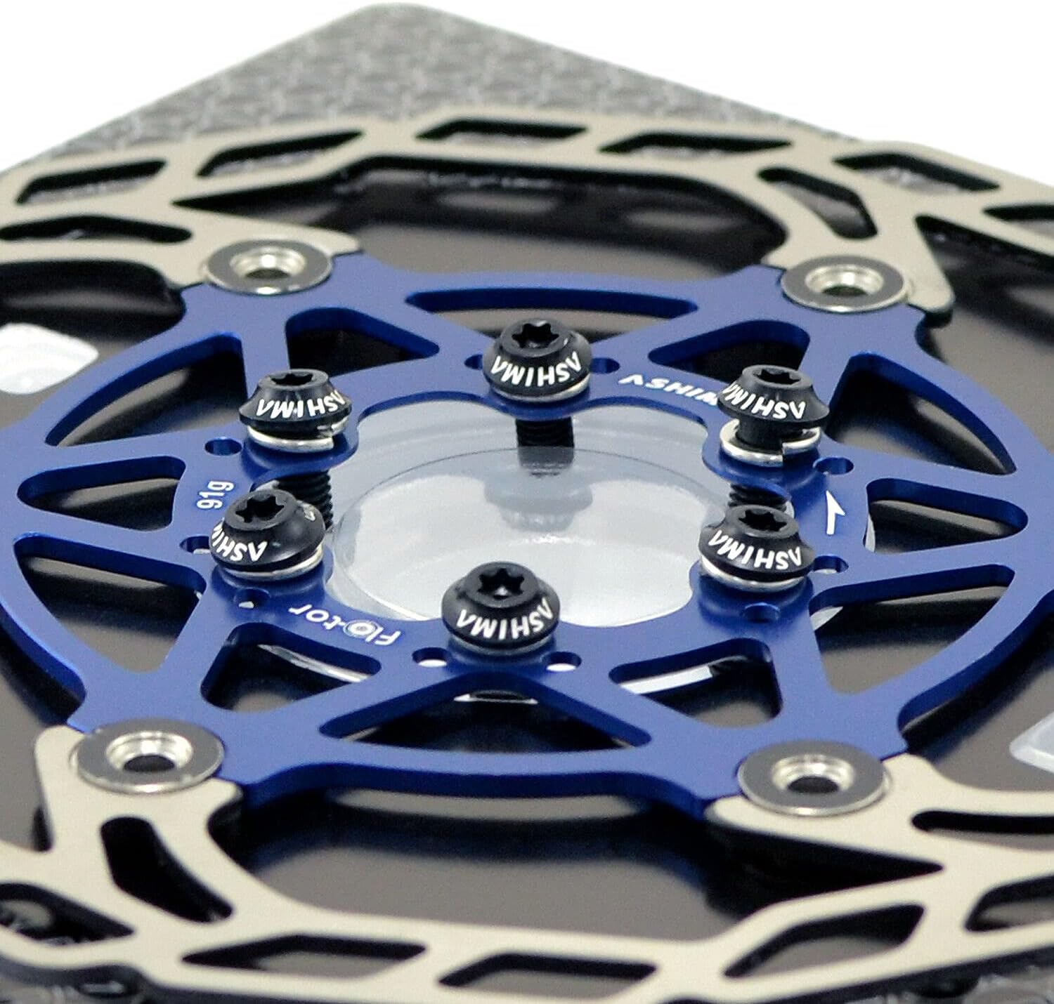 ASHIMA-LTD Flo-Tor ARF-3 Disc Flotor Rotor 6-Bolt, 160mm, 2PCS, Blue, AS2386