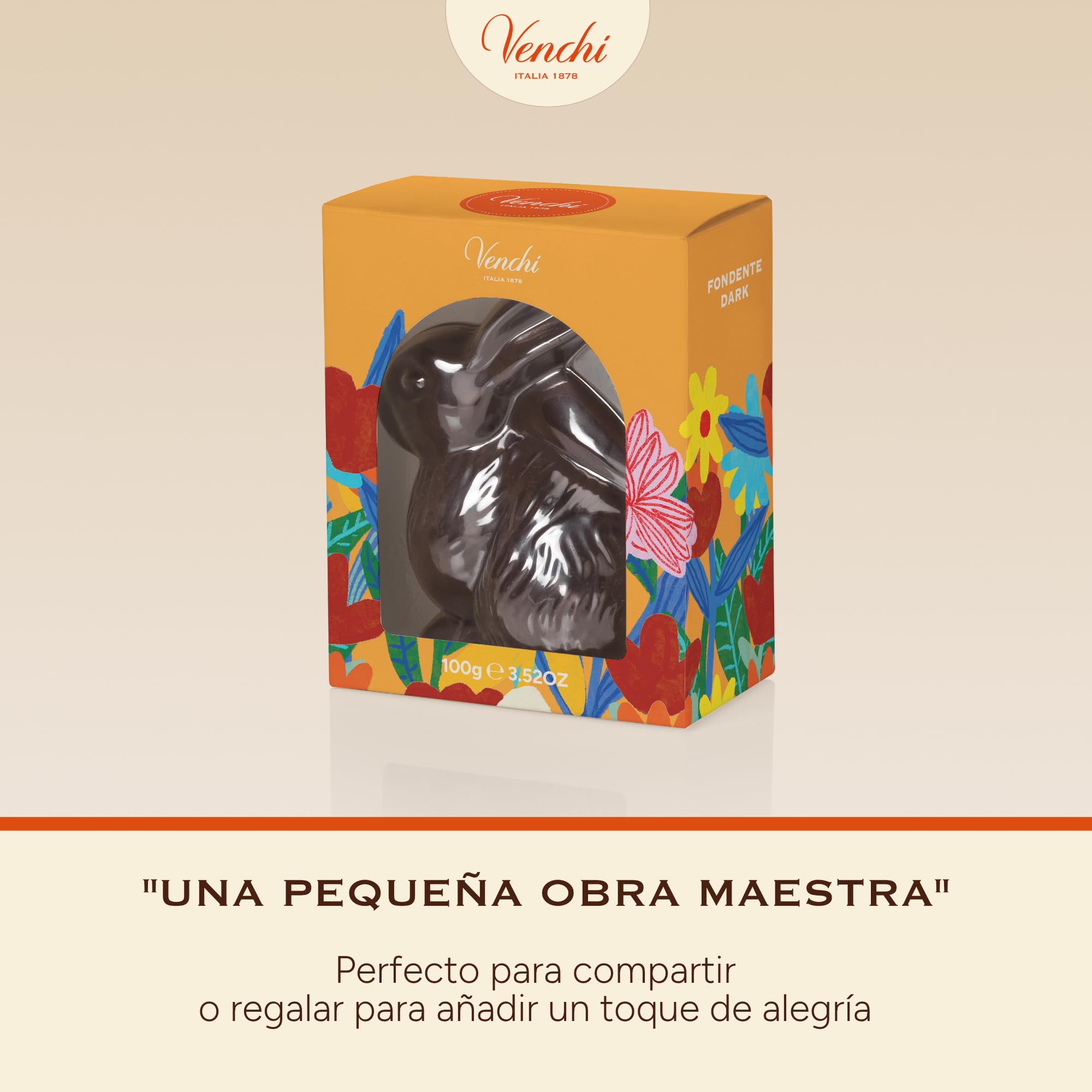 Venchi - Conejito de Chocolate Negro 60%, 100 Gr, Sin Gluten, Colección de Primavera Venchi, Idea de Regalo — view 5