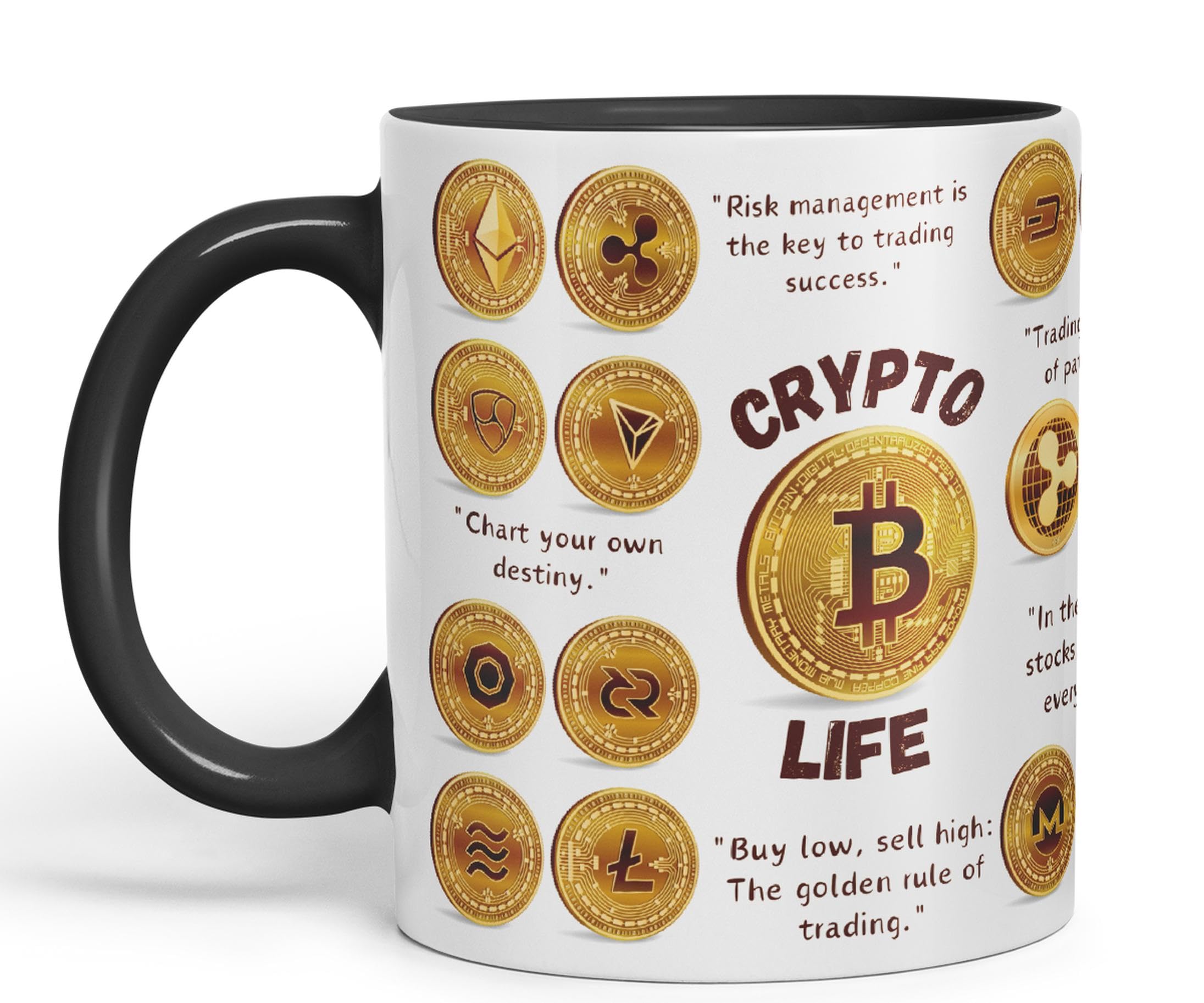 Cadeau Crypto Céramique 330ml Tasse Crypto Monnaie 330ml - Cadeau Geek  Crypto Life - Céramique Colorée Motif Double Face Cadeau Cryptomonnaie