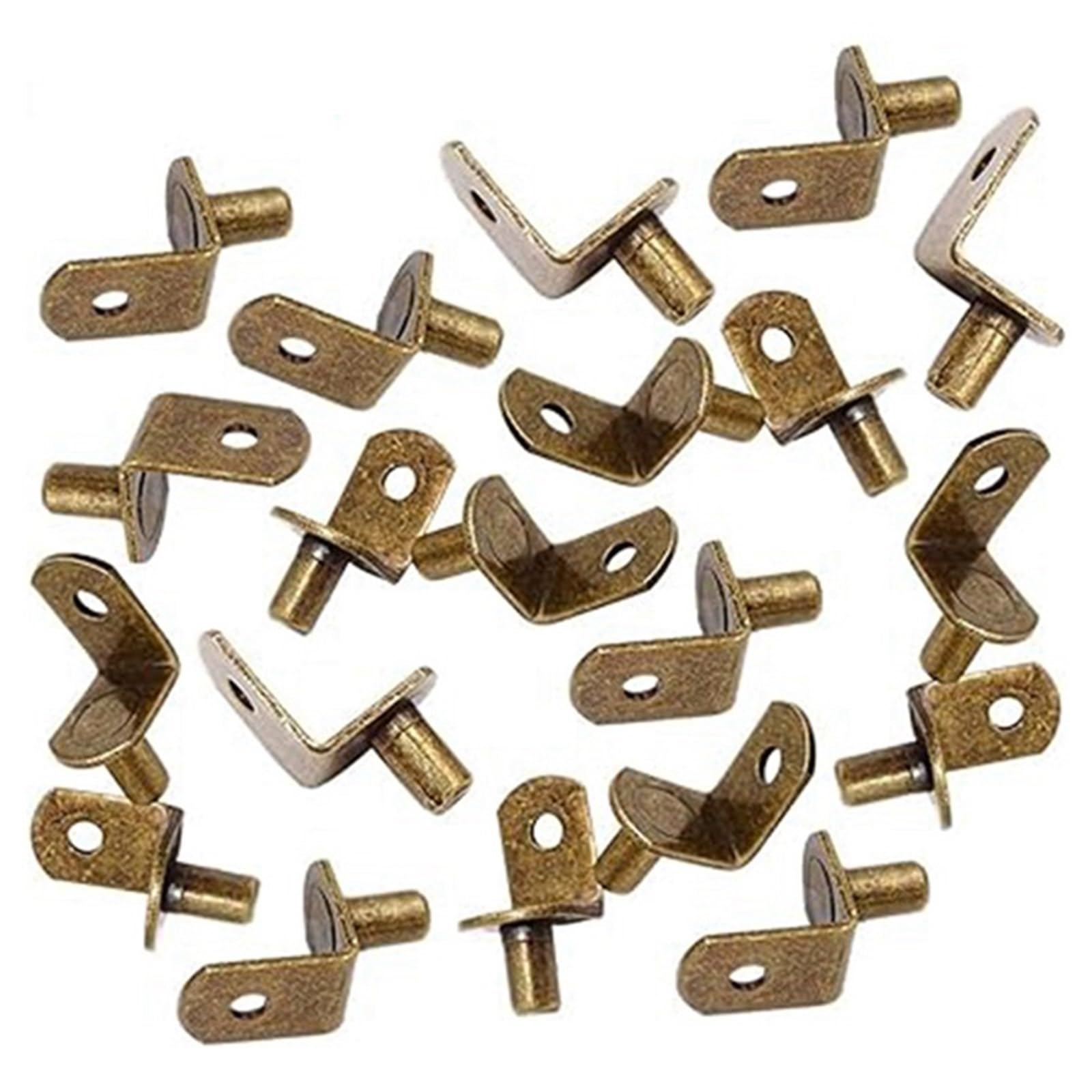 100Pcs L-Shaped Shelf Support Pins, 6mm Metal Cabinet Pegs for Shelving