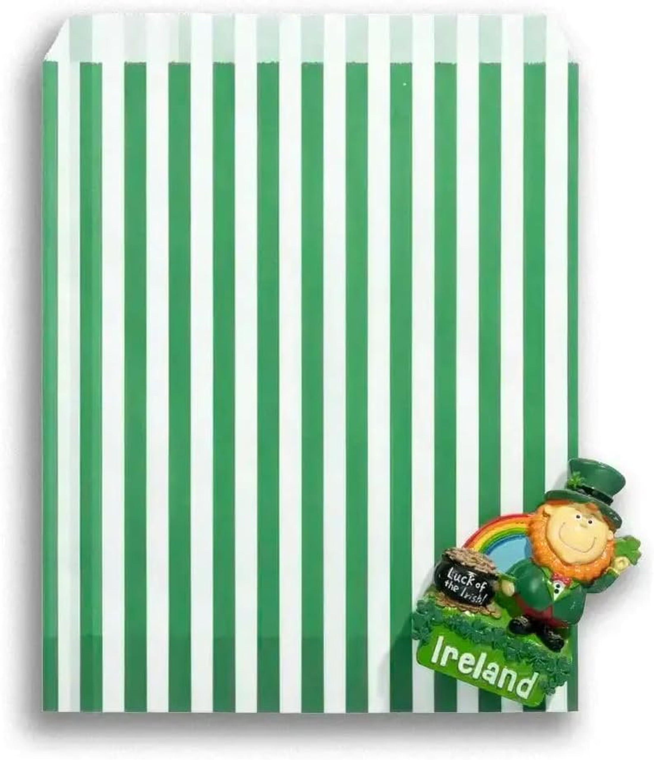 RFE 5" x 7" Striped Candy Sweet Paper Bags | Wedding Buffet Favour Cake Gift Pick n Mix Shop | Premium Quality UK Made *CHOOSE SIZE & QUANTITY* (Green, 1000 Bags)