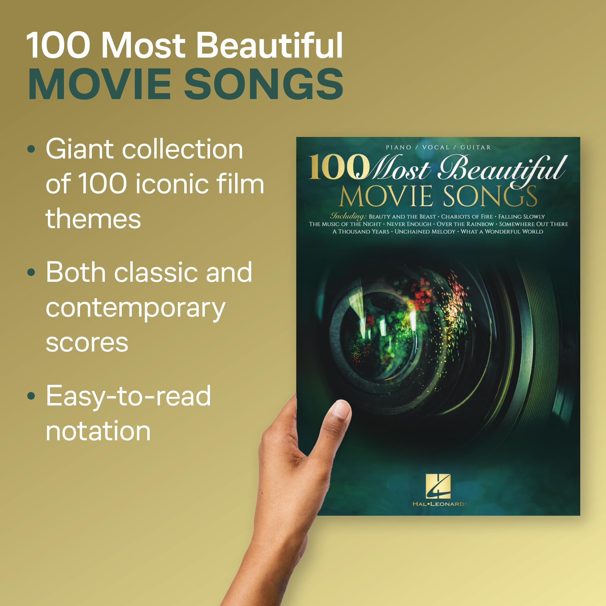 100 Most Beautiful Movie Songs | Piano/Vocal/Guitar Songbook | | Sheet Music for Iconic Film Themes | Easy Arrangements for All Skill Levels | Popular Movie Music - Image 9