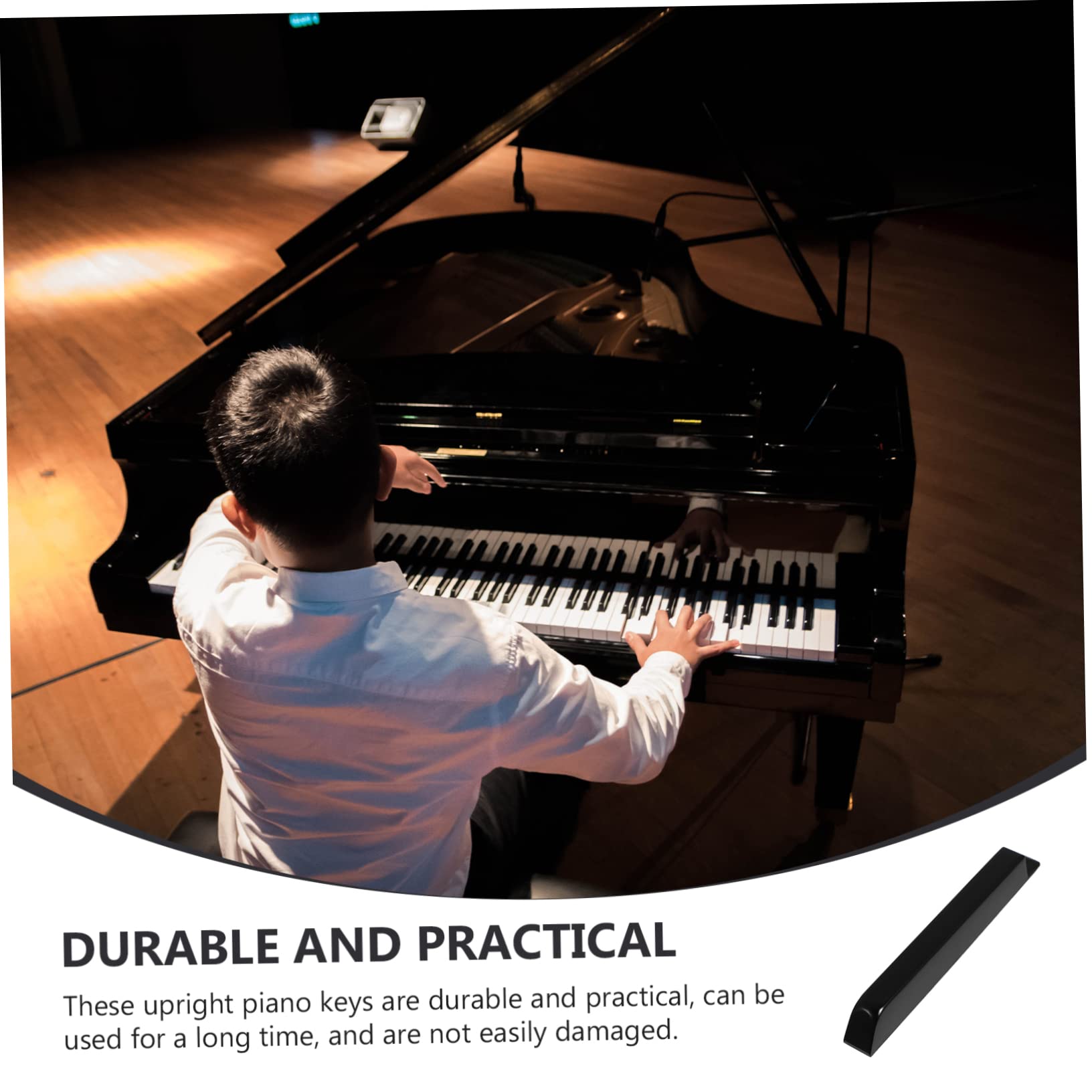 Piel Negra para Teclas de Piano Vertical 36 Piezas de Baquelita | Reemplazo de Teclas Antiguas, Uso Personal y Profesional, Accesorio para Reparación de Instrumentos