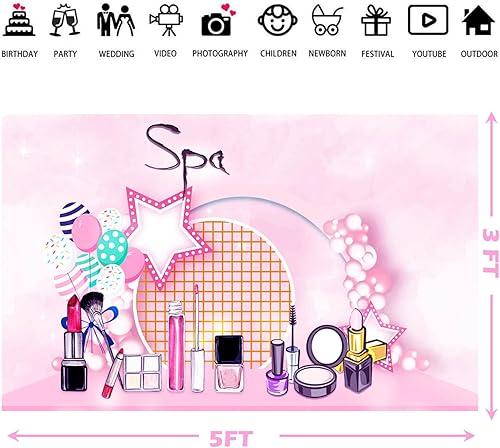 Miniatura 4 de Kit de arco de globos para fiesta de spa, decoración de pastel de cumpleaños para niñas, adolescentes, 7, 8, 9, 10, 11, 12 años, suministros de