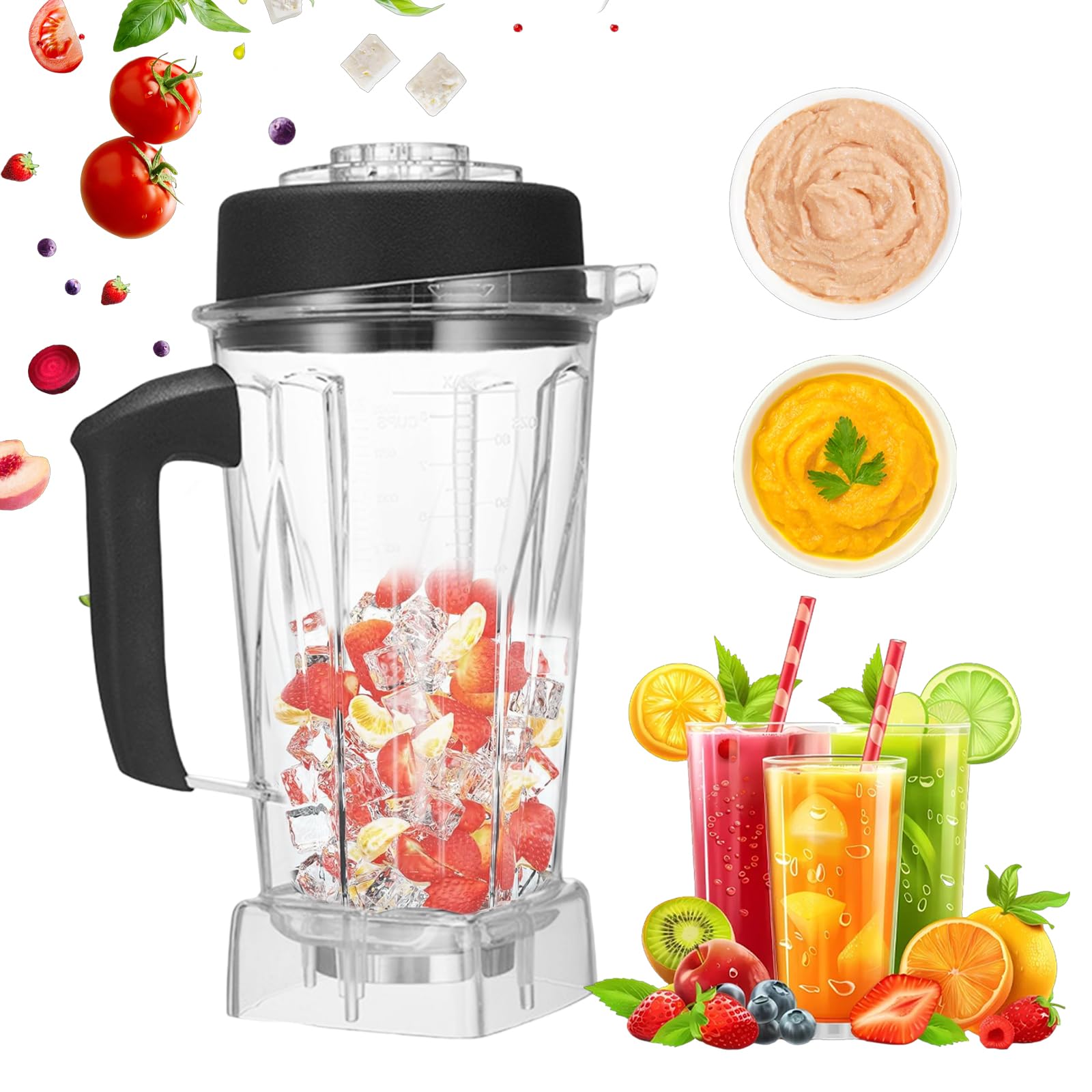 Pichet mélangeur pour vitamix, 1,8 l, récipient de rechange pour Vitamix 5000 5200 6300