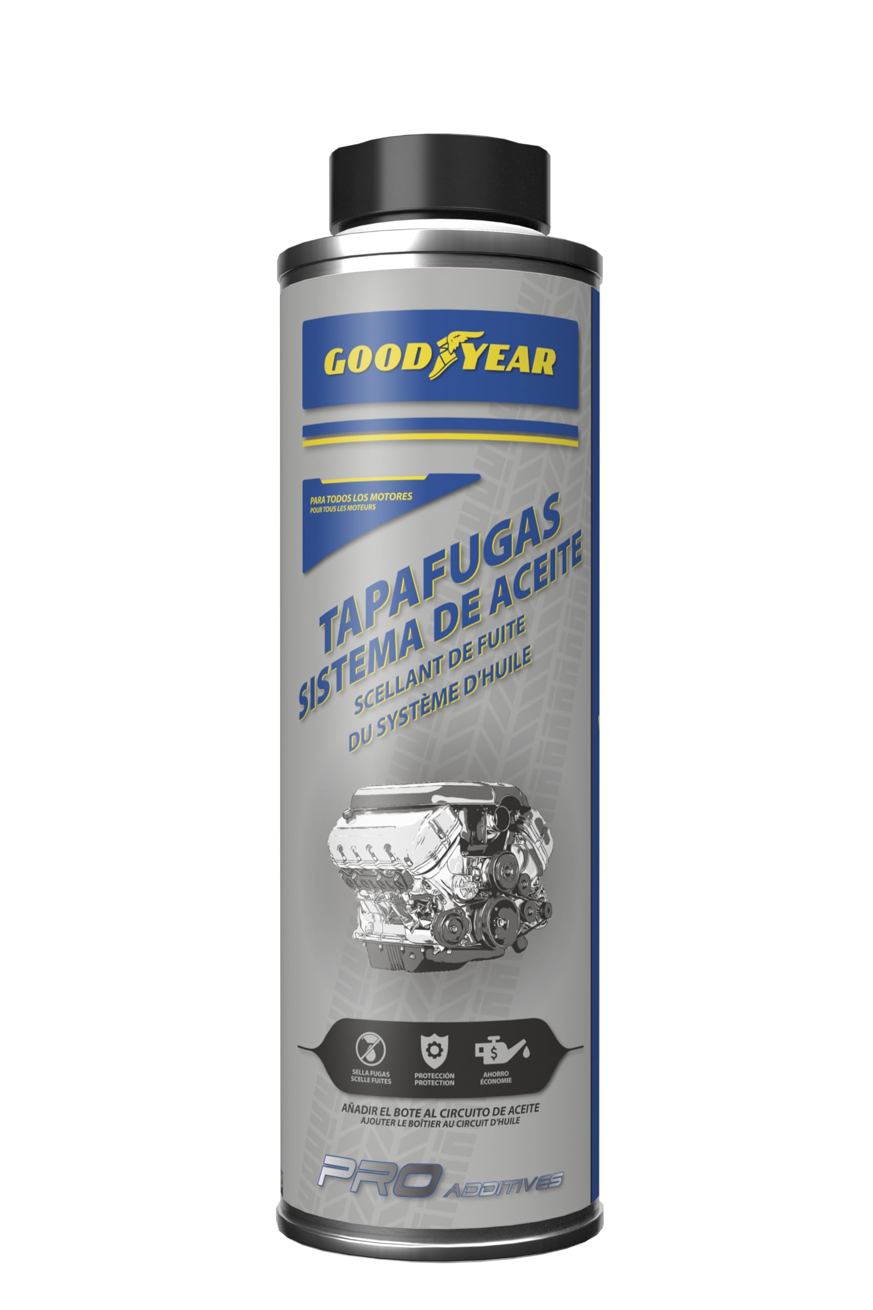 Goodyear Pro Additives Sigillante per perdite di sistema dell'olio, Additivo per olio, 250 ml
