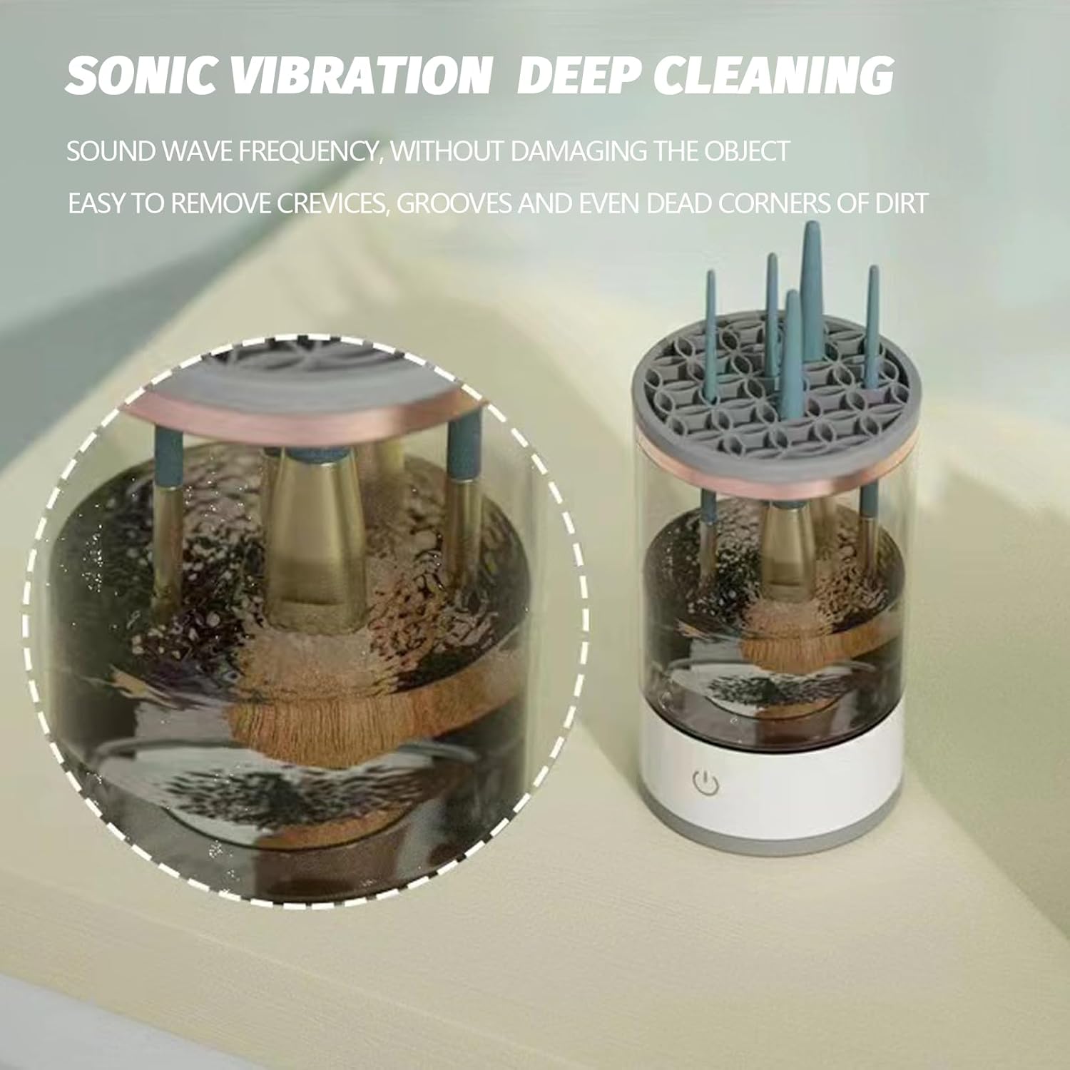 Makeup Brush Cleaner Machine,High Efficiency Electric Makeup Brush Cleaner, Makeup Brush Cleaner, Lazy Makeup Brush Cleaner, Automatic Makeup Brush Cleaner, Deep Rotary Cleaner (pink)