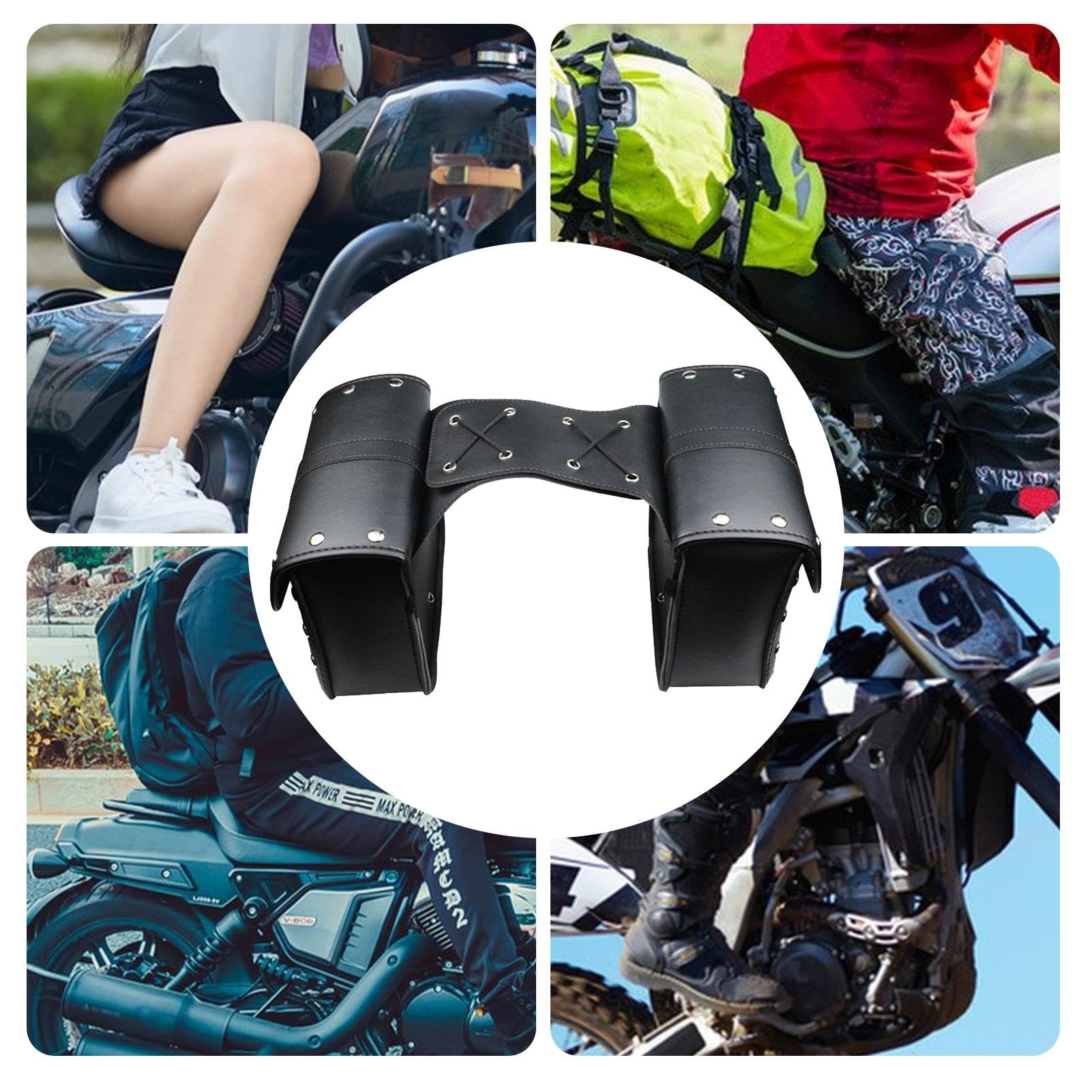 Torba boczna motocykla, torba boczna motocykla Skóra PU, mocne elementy | Motocykl Wiele warstw oddzielających, kieszeń szybkiego odbioru dla motocykli Cruise Sport