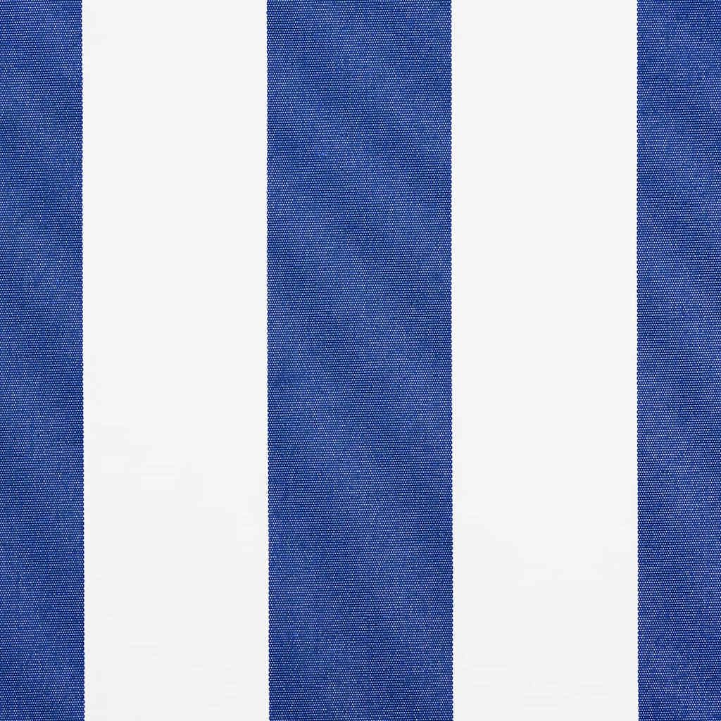 Toile De Rechange pour Auvent Bleu Et Blanc 4x2m Polyester